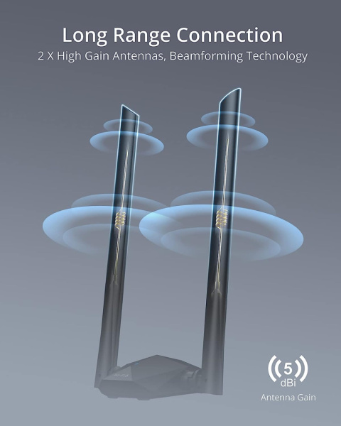 BrosTrend AX1800 Adapter WiFi 6 USB 2.4/5Ghz