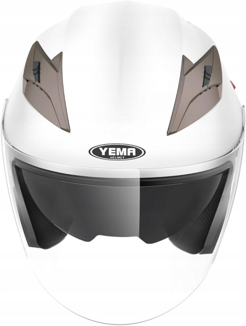 Kask Motocyklowy YEMA Helmet YM-627-5 z szybą Quad Crash Biały rozmiar L