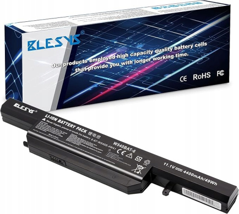 Bateria do laptopa 11.1V 4400mAh 48Wh dla CLEVO W540, W550, W51SU Bateria do laptopa 11.1V 4400mAh 48Wh dla CLEVO W540, W550, W51SU