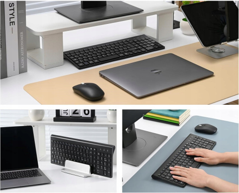 Bezprzewodowa Klawiatura i Mysz CIMETECH Ergonomiczna 2,4 GHz QWERTY Czarny