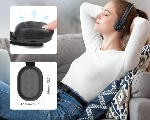 Bezprzewodowe słuchawki PC Bluetooth z mikrofonem i redukcją szumów EKSA H5 Bezprzewodowe słuchawki PC Bluetooth z mikrofonem i redukcją szumów EKSA H5