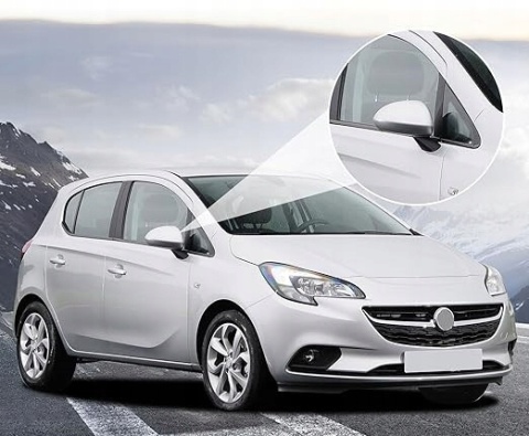 Białe Obudowy lusterek bocznych do Opel Corsa D i Corsa E - 1 para Białe Obudowy lusterek bocznych do Opel Corsa D i Corsa E - 1 para