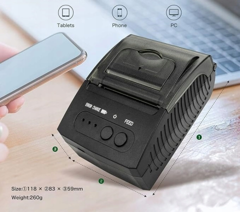 Drukarka Paragonów Bluetooth NETUM Przenośna 58mm Drukarka Termiczna POS Drukarka Paragonów Bluetooth NETUM Przenośna 58mm Drukarka Termiczna POS