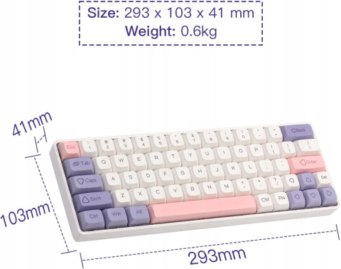 Klawiatura Mechaniczna EPOMAKER EP64 Kompaktowa 60% Potrójny Tryb Łączności Klawiatura Mechaniczna EPOMAKER EP64 Kompaktowa 60% Potrójny Tryb Łączności