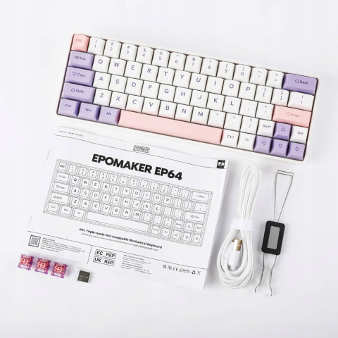 Klawiatura Mechaniczna EPOMAKER EP64 Kompaktowa 60% Potrójny Tryb Łączności Klawiatura Mechaniczna EPOMAKER EP64 Kompaktowa 60% Potrójny Tryb Łączności
