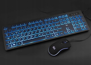 Klawiatura i Mysz Gamingowa Rii RK105 - Przewodowa RGB QWERTZ