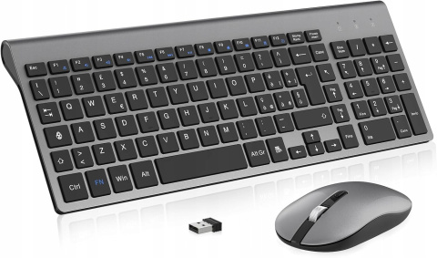 Klawiatura i mysz bezprzewodowa CIMETECH ergonomiczna 2,4 GHz QWERTY Klawiatura i mysz bezprzewodowa CIMETECH ergonomiczna 2,4 GHz QWERTY