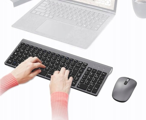 Klawiatura i mysz bezprzewodowa CIMETECH ergonomiczna 2,4 GHz QWERTY Klawiatura i mysz bezprzewodowa CIMETECH ergonomiczna 2,4 GHz QWERTY