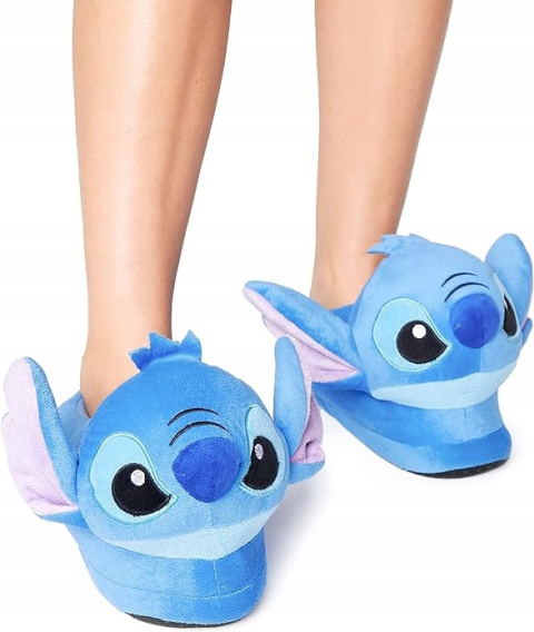 Niebieskie Kapcie Disney Stitch Pluszowe Ciepłe Antypoślizgowe - 40/41 Niebieskie Kapcie Disney Stitch Pluszowe Ciepłe Antypoślizgowe - 40/41