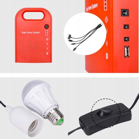 Panele słoneczne Przenośny Zestaw fotowoltaiczny Solarny + kabel USB 4w1 Panele słoneczne Przenośny Zestaw fotowoltaiczny Solarny + kabel USB 4w1