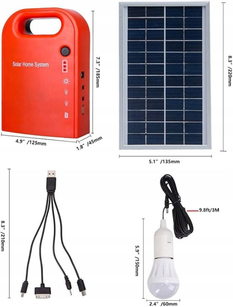 Panele słoneczne Przenośny Zestaw fotowoltaiczny Solarny + kabel USB 4w1 Panele słoneczne Przenośny Zestaw fotowoltaiczny Solarny + kabel USB 4w1