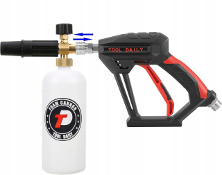 Pistolet do myjki ciśnieniowej z pianownicą 1L i 5 dyszami - 4000 PSI