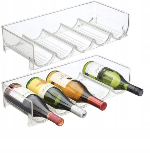 Pojemnik do szafki na butelki Stojak Organizer do lodówki na Wino 5 Butelek Pojemnik do szafki na butelki Stojak Organizer do lodówki na Wino 5 Butelek