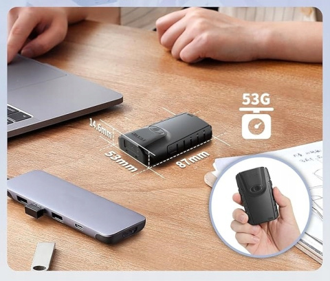 Przenośny Skaner Kodów Kreskowych z Klipsem Czytnik Bluetooth 2D NETUM E800 Przenośny Skaner Kodów Kreskowych z Klipsem Czytnik Bluetooth 2D NETUM E800