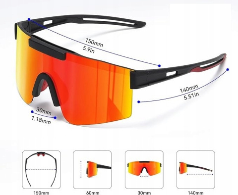 Sportowe Okulary polaryzacyjne MTB Przeciwsłoneczne z polaryzacją UV400 Sportowe Okulary polaryzacyjne MTB Przeciwsłoneczne z polaryzacją UV400