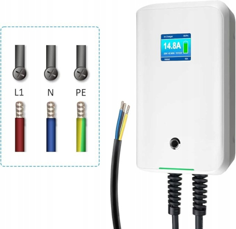 Stacja ładowania 3.6KW Ładowarka EV Jednofazowa Morec 16A Typ 2 Wallbox Stacja ładowania 3.6KW Ładowarka EV Jednofazowa Morec 16A Typ 2 Wallbox