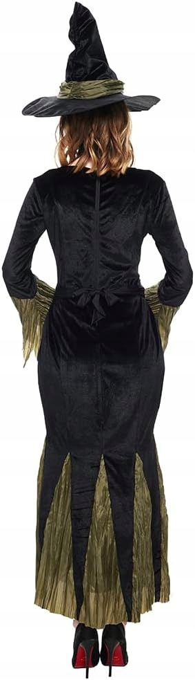 Straszny Strój Czarownicy Upiorny Kostium Wiedźmy na Halloween Cosplay S Straszny Strój Czarownicy Upiorny Kostium Wiedźmy na Halloween Cosplay S