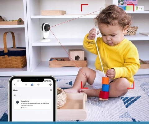 System alarmowy WiFi z Kamerą i aplikacją na telefon AGSHOME 9 elementów