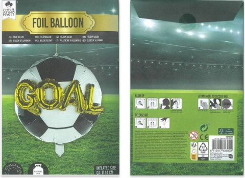 Balon foliowy Piłka nożna Football Goal 44cm Urodziny Mecz Piłkarz Balon foliowy Piłka nożna Football Goal 44cm Urodziny Mecz Piłkarz