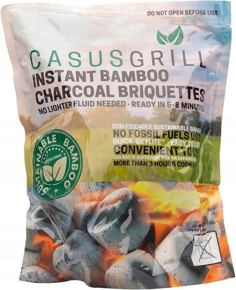 Brykiet do grilla Worek 1kg Węgiel Drzewny Bamboo CasusGrill Brykiet do grilla Worek 1kg Węgiel Drzewny Bamboo CasusGrill
