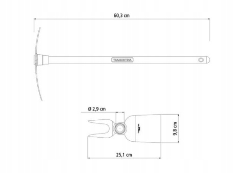 DWUSTRONNA MOTYKA DO PIELENIA Z UCHWYTEM 60CM DWUSTRONNA MOTYKA DO PIELENIA Z UCHWYTEM 60CM