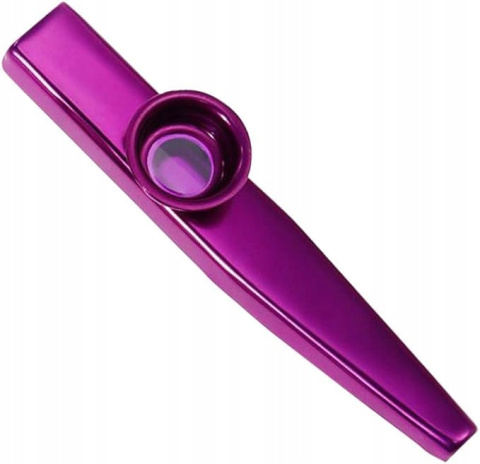 Kazoo Metalowe z Smyczą Instrument Akompaniujący - Fioletowy/Zielony 2 szt. Kazoo Metalowe z Smyczą Instrument Akompaniujący - Fioletowy/Zielony 2 szt.