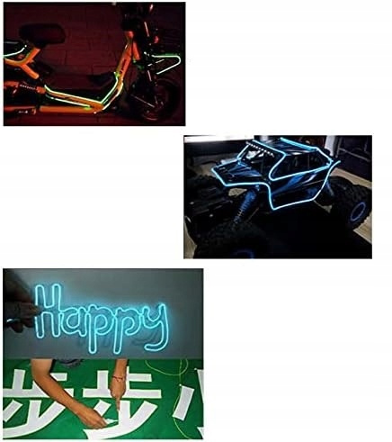 Neonowy Drut Elektroluminescencyjny do Dekoracji CTRICALVER - 5m Niebieski