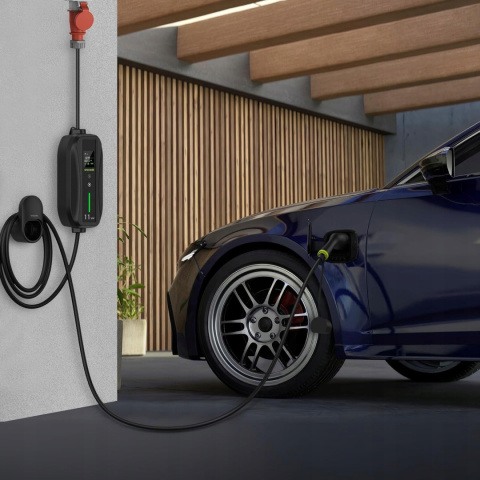 Przenośna ładowarka EV Typ 2-5,5m 3-fazowa 6-16A 11kW Kabel do ładowania Przenośna ładowarka EV Typ 2-5,5m 3-fazowa 6-16A 11kW Kabel do ładowania