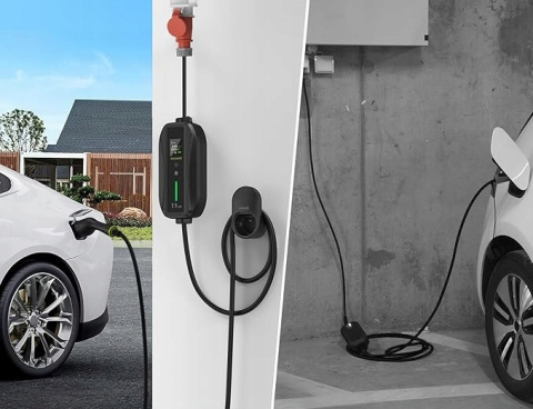 Przenośna ładowarka EV Typ 2-5,5m 3-fazowa 6-16A 11kW Kabel do ładowania Przenośna ładowarka EV Typ 2-5,5m 3-fazowa 6-16A 11kW Kabel do ładowania