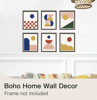 Putuo Decor Senza Cornice zestaw 6x sztuki ściennej w stylu boho na płótnie