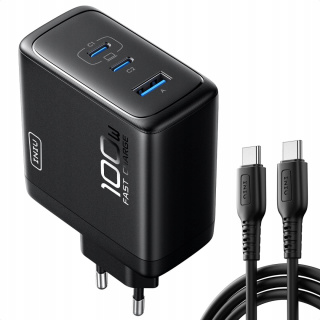 Kompaktowa ładowarka 3-portowa 100W USB C INIU