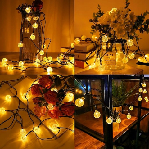 Lampy Solarne Zewnętrzne Łańcuch 30 diod LED Wodoodporne do Ogrodu Patio Lampy Solarne Zewnętrzne Łańcuch 30 diod LED Wodoodporne do Ogrodu Patio