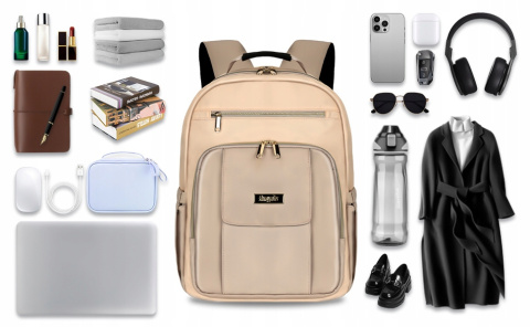 Skaypibs plecak szkolny Schulrucksack beżowy Skaypibs plecak szkolny Schulrucksack beżowy