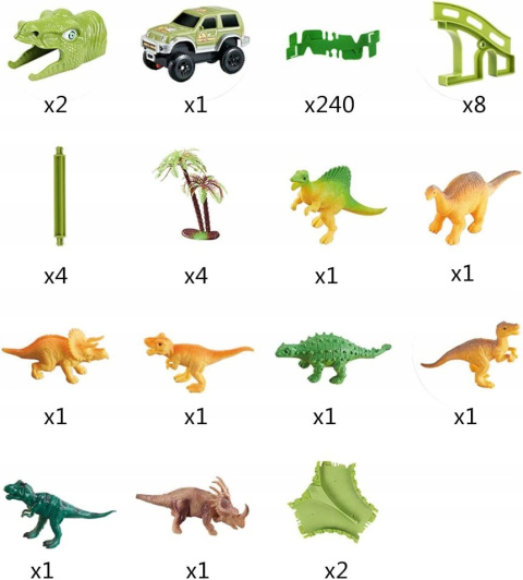 Tor Wyścigowy Dinozaur Dino Park 271el. XXXL 360cm