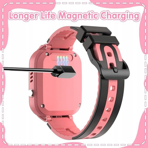 Clleylise Smartwatch dla dzieci, z GPS i telefonem różowy Clleylise Smartwatch dla dzieci, z GPS i telefonem różowy