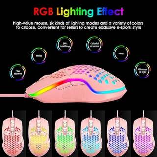 DEIOG G11 PRZEWODOWA MYSZ DO GIER USB z podświetleniem RGB