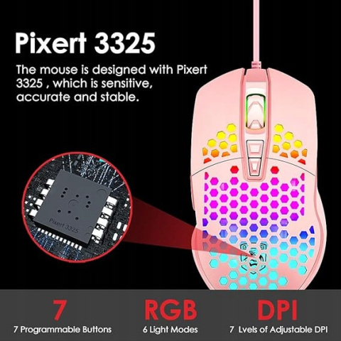 DEIOG G11 PRZEWODOWA MYSZ DO GIER USB z podświetleniem RGB DEIOG G11 PRZEWODOWA MYSZ DO GIER USB z podświetleniem RGB