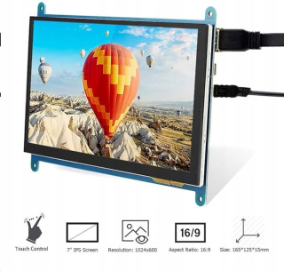 ELECROW Raspberry pi 4, 7-calowy monitor dotykowy 1024x600
