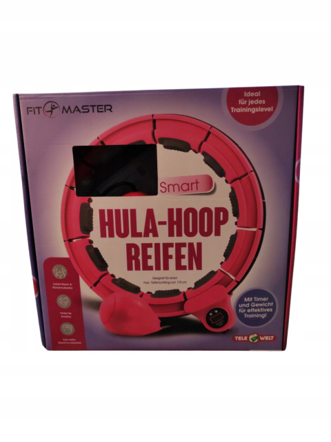Hula Hoop do talii maks 110 cm z timerem i ciężarkiem Hula Hoop do talii maks 110 cm z timerem i ciężarkiem