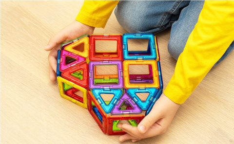 KLOCKI MAGNETYCZNE CRENOVA 50SZTUK EDUKACYJNA ZABAWKA