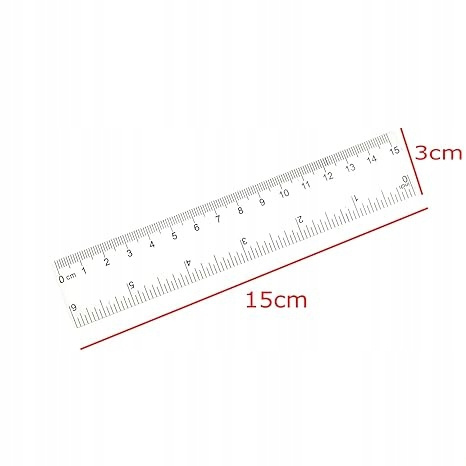 Linijka z przezroczystego tworzywa sztucznego linijka prosta 15cm