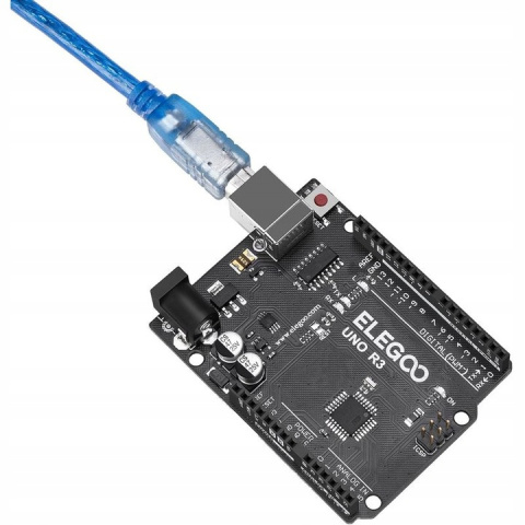 Płytka kontrolera ELEGOO UNO R3 Czarna Kompatybilna z Arduino Płytka kontrolera ELEGOO UNO R3 Czarna Kompatybilna z Arduino