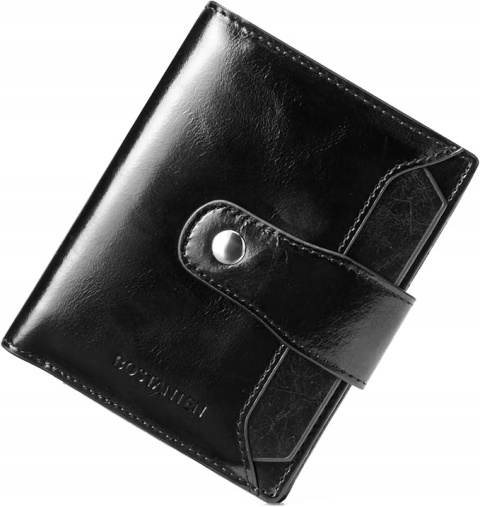 Skórzany Portfel damski BOSTANTEN RFID Slim 10 Przegródek na karty Czarny Skórzany Portfel damski BOSTANTEN RFID Slim 10 Przegródek na karty Czarny