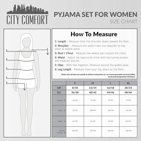 Damska długa piżama CityComfort, 2-częściowy bawełniany zestaw Damska długa piżama CityComfort, 2-częściowy bawełniany zestaw