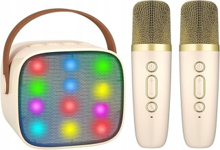 Głośnik do Karaoke z 2 mikrofonami dla Dzieci Bluetooth Efekt zmiany głosu