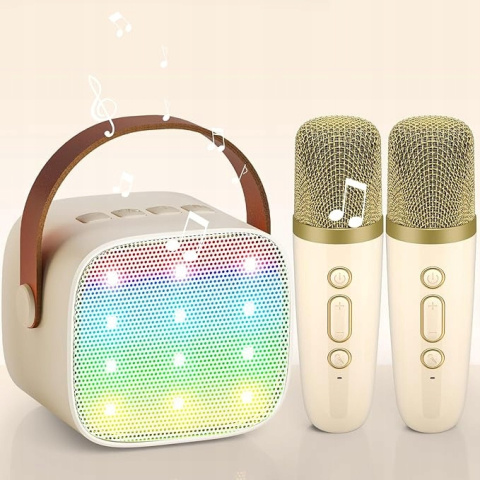 Głośnik do Karaoke z 2 mikrofonami dla Dzieci Bluetooth Efekt zmiany głosu