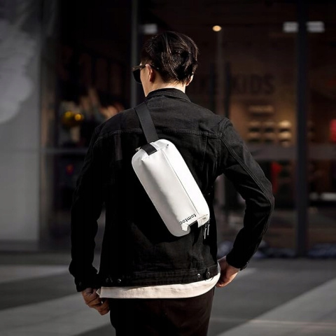 Kompaktowa torba EDC Sling Bag Torebka na ramię 3L Biała Nerka Listonoszka Kompaktowa torba EDC Sling Bag Torebka na ramię 3L Biała Nerka Listonoszka