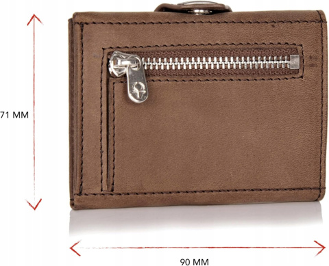 Portfel Etui na karty z przegródkami brązowy DONBOLSO Portfel Etui na karty z przegródkami brązowy DONBOLSO