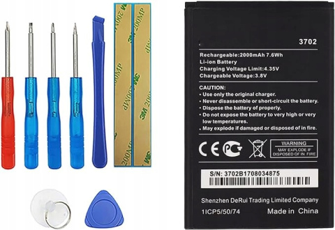 WIKO 3702 bateria kompatybilna z Wiko Lenny 1 Lenny 2 Lenny 3 WIKO 3702 bateria kompatybilna z Wiko Lenny 1 Lenny 2 Lenny 3