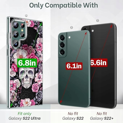 Etui Samsung Galaxy S22 Ultra 5G alloween Rose Skull Etui Samsung Galaxy S22 Ultra 5G alloween Rose Skull